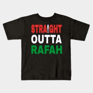 Straight Outta Rafah - Back Kids T-Shirt